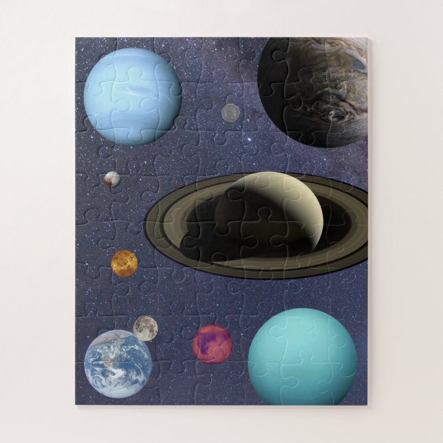 Planetas do sistema solar quebra-cabeça (Vertical)