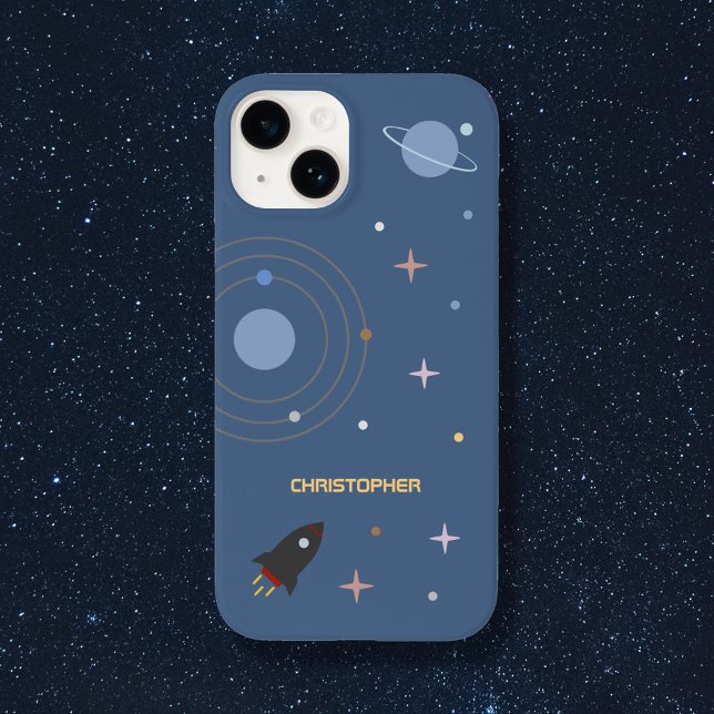 Planetas e foguetes, Capa de telefone espacial ext (Planets & Rocket, Outer Space Pillow Phone Case)