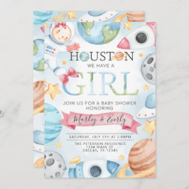 Planetas Espaciais Convite para Chá de fraldas Men