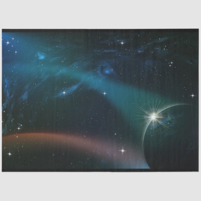 Planetas Espaciais Fantasia Desentupir Papel Tecid (Frente )