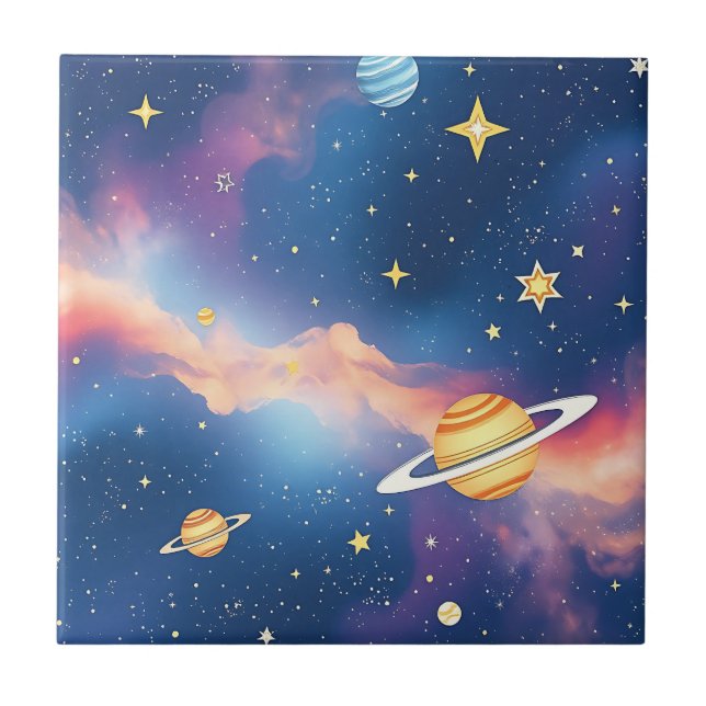 Planetas Estrelas Padrão Galáxia Sonhadora (Frente)
