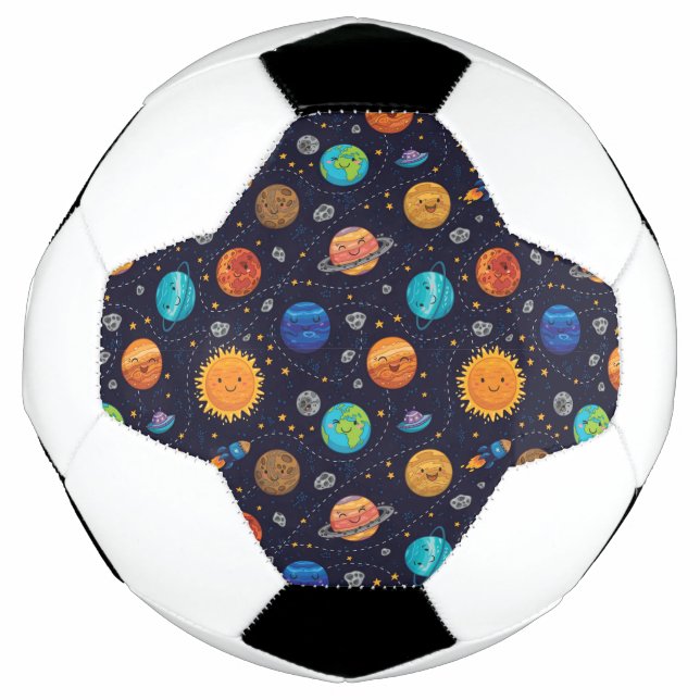 Planetas felizes - Bola de Futebol (Frente)