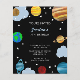 Planetas Orçamentários Aniversário Galáxia Espacia