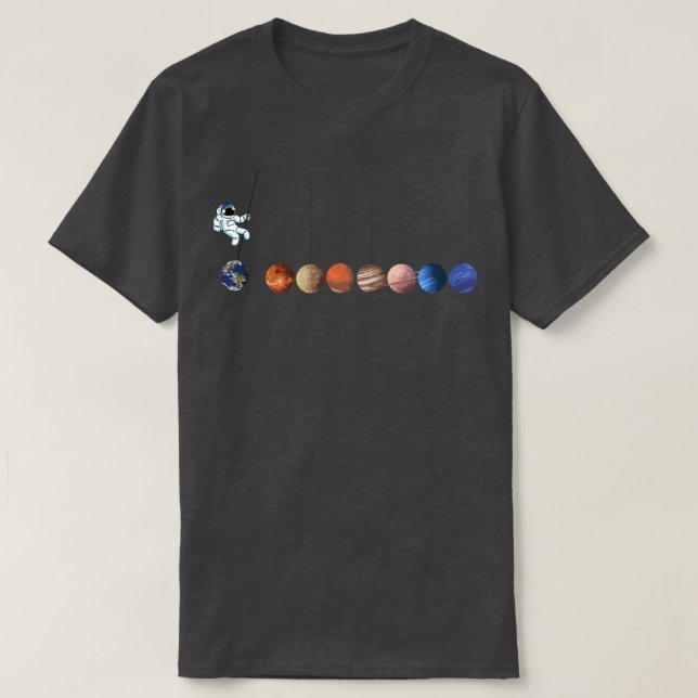Planetas Universos do Espaço Astronauta - Camisa T (Frente do Design)