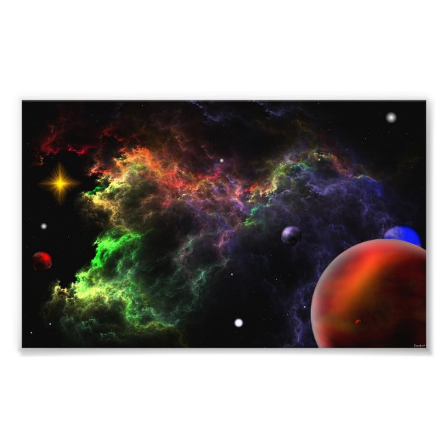 Planetoides - Nebula Cluster H Fotografia Alargame (Frente)