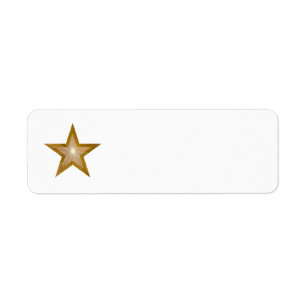 Planície branca da etiqueta Dourado da estrela