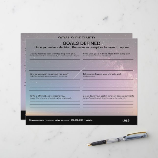 Planilha de Objetivos Definidos (Frente/Verso In Situ)