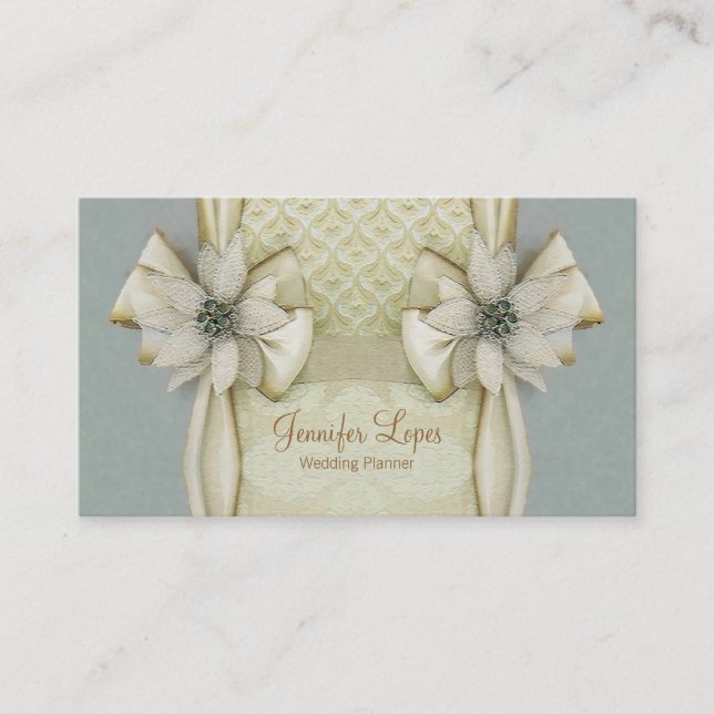 Planner de Casamento ~ Cartão de visita (Frente)