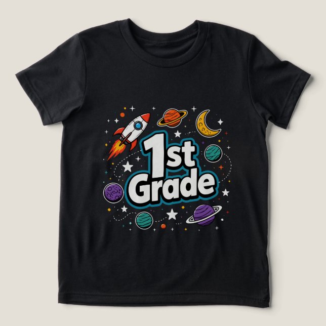Plano de Foguete Espacial do 1º Ano (Design frontal)