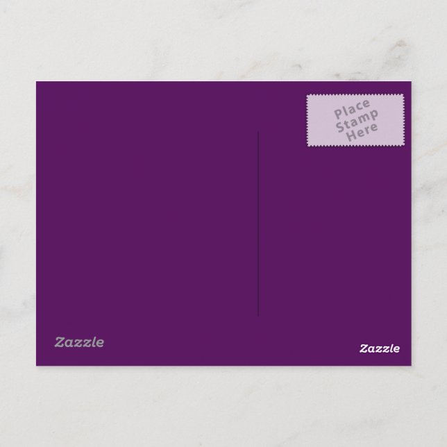 Plano de fundo roxo no cartão postal (Verso)