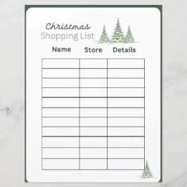 Plano de Página de Lista de Compras de Natal