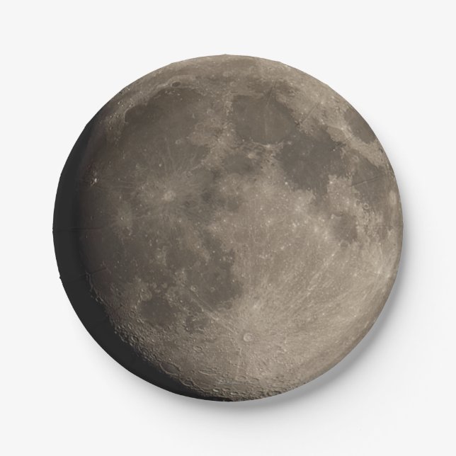 Plano de papel. Lua fotográfica 02. prato de papel (Frente)