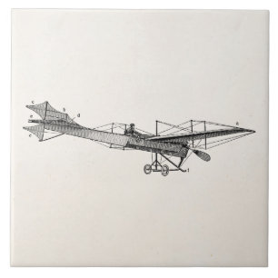 Plano velho retro do suporte do avião da hélice