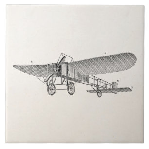 Plano velho retro do suporte do avião da hélice 