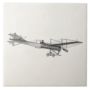 Plano velho retro do suporte do avião da hélice do