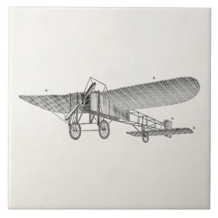 Plano velho retro do suporte do avião da hélice do