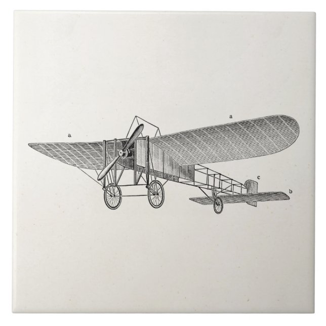 Plano velho retro do suporte do avião da hélice do (Frente)