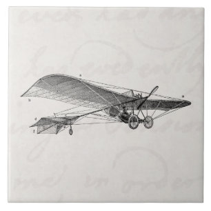 Plano velho retro do suporte do avião da hélice do