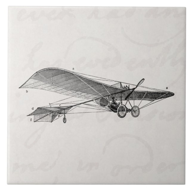 Plano velho retro do suporte do avião da hélice do (Frente)