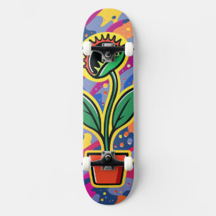 Planta Carnívora Skateboard – Design de Arte Urban