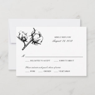 Planta de algodão que grava   RSVP Wedding