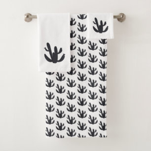 Planta de Cactus Black Desert Bath Toalha
