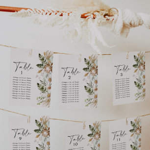 Planta de casamento elegante tropical boêmia a-z