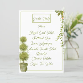 Planta de menu do jardim e folhagem