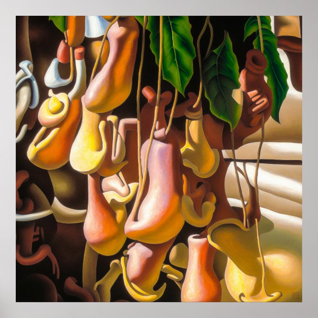 Planta Pitcher - Impressão de Arte Canvas (Frente)