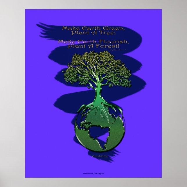 PLANTA Poster e Poema de Arte FLORESTAL (Frente)