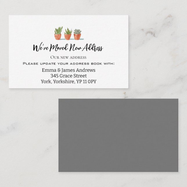 Planta Potes de Jardim Movendo Anúncios Inserir Ca (Frente/Verso)