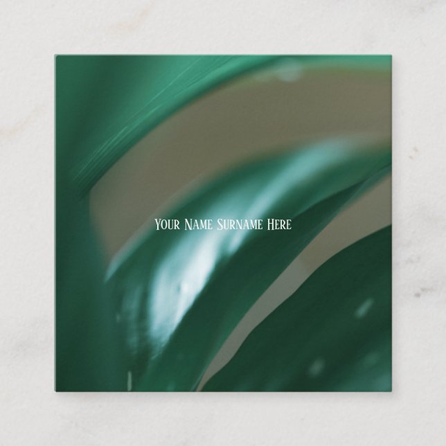 Planta Verde Pálida deixa a natureza Cartão de vis (Frente)