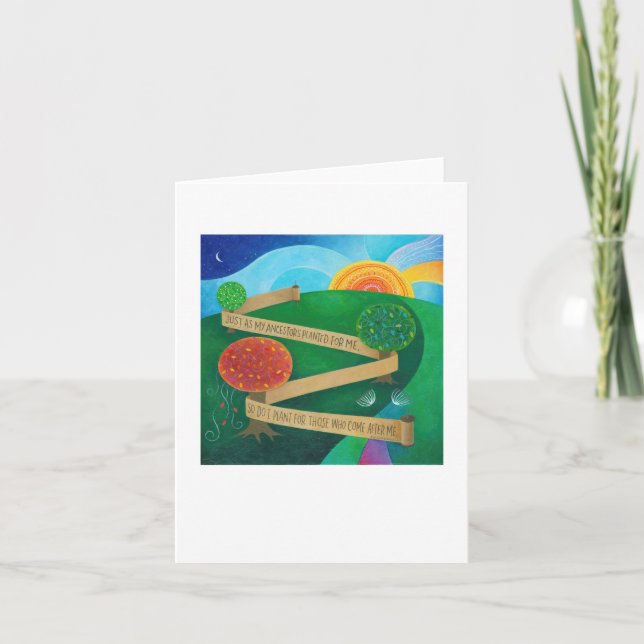 Plantando Cartão de Nota de Torá (Frente)