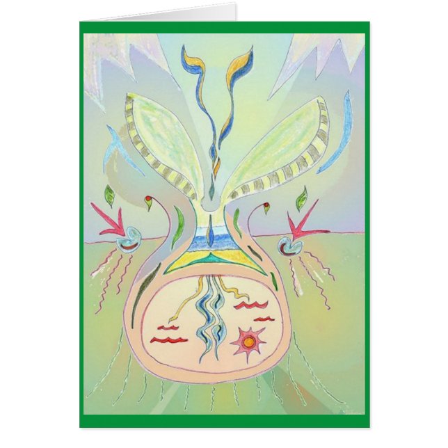 Plantar o pensamento consciente semeia o cartão da (Frente)