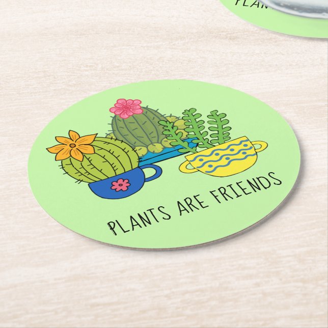 Plantas Amigáveis Porta-Copos de Suculentas (Angulado)
