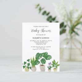 Plantas Chás de fraldas Bloom Greenery Convite