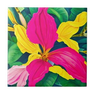 Plantas de flores tropicais