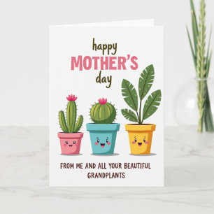 Plantas dos Avós Cartão do Dia das Mães