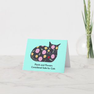 Plantas Flores seguras para gatos Cartões de Nota