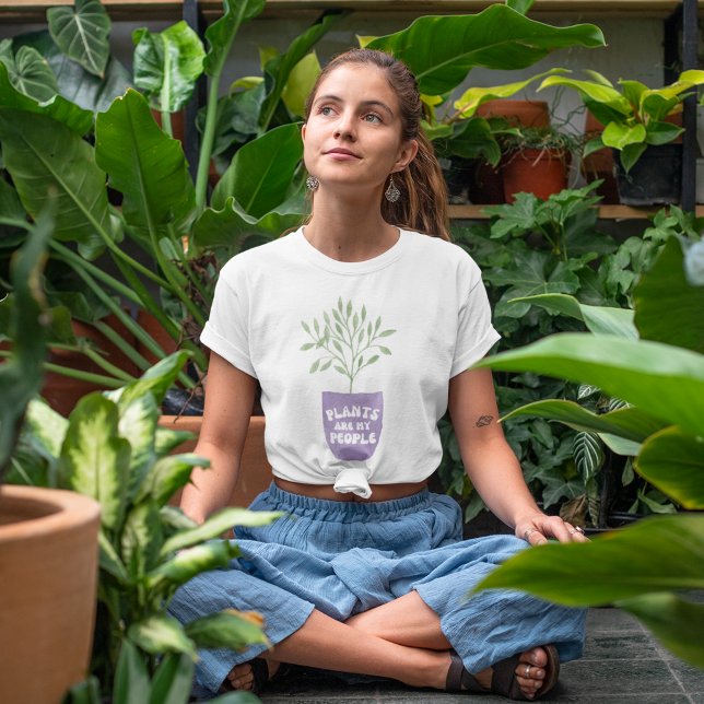Plantas São Minha Camisa De T-Blenda De Três Pesso (This funny, "Plants are my people" tri-blend t-shirt would make the perfect gift! )