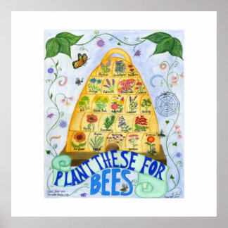 Plante Estes Para Abelhas Poster