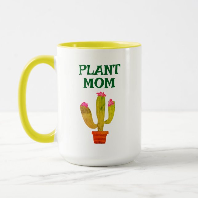 Plante presente de caneca de café da mamãe com cac (Esquerda)