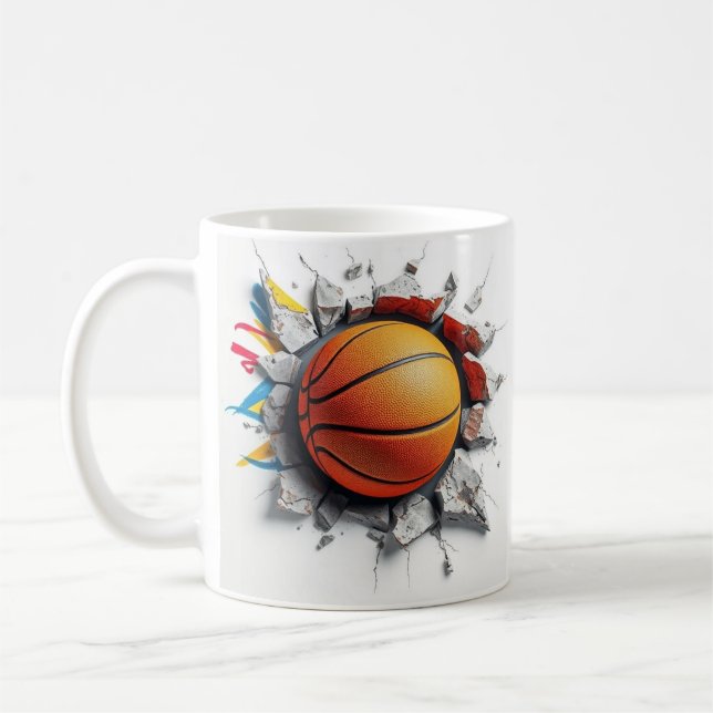 plástico de caneca de basquete 3d, design de canec (Esquerda)