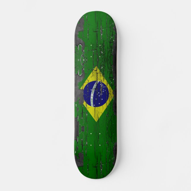 Plataforma do skate da bandeira de Brasil (Frente)