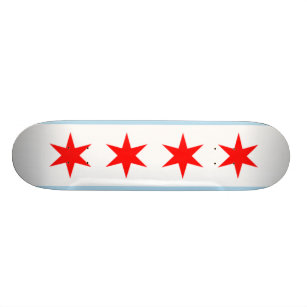 Plataforma do skate da bandeira de Chicago