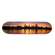 Plataforma do skate da skyline de Denver
