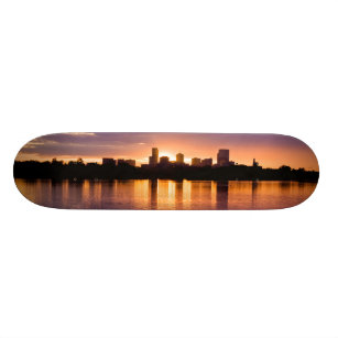 Plataforma do skate da skyline de Denver