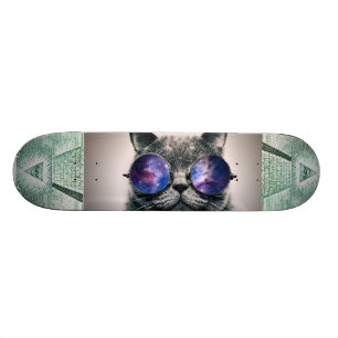 plataforma do skate do gato do illuminati e da