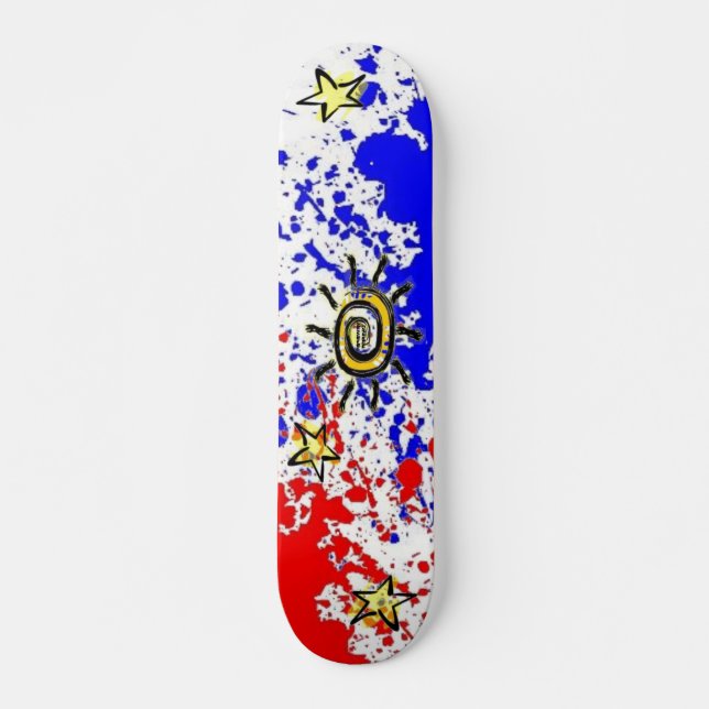 Plataforma filipino do skate do design da bandeira (Frente)