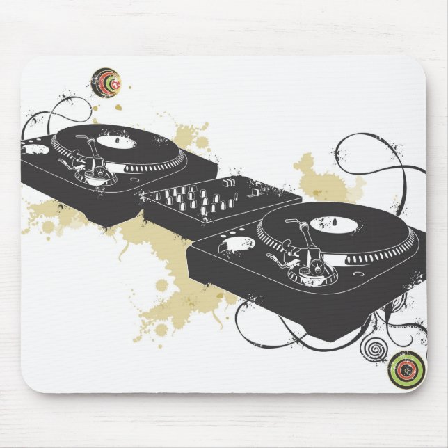 Plataforma giratória Mousepad do DJ (Frente)